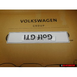 Original VW Golf GTI Number Plate (Self-Adhesive) - 5K0071801H