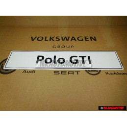 Original VW Polo GTI Number Plate (Self-Adhesive) - 6C0071801