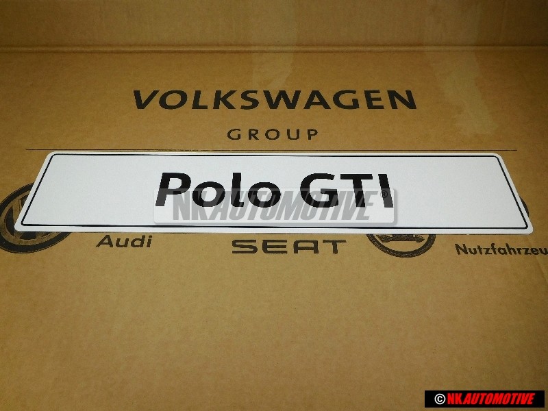 Original VW Polo GTI Number Plate (Self-Adhesive) - 6C0071801