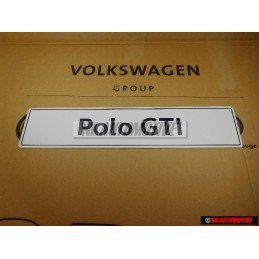 Original VW Polo GTI Number Plate (Self-Adhesive) - 6C0071801