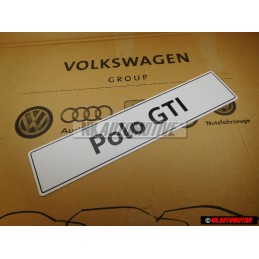 Original VW Polo GTI Number Plate (Self-Adhesive) - 6C0071801