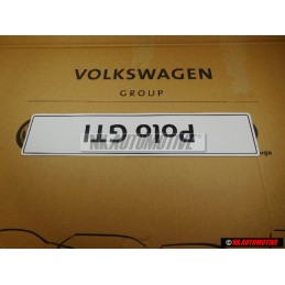 Original VW Polo GTI Number Plate (Self-Adhesive) - 6C0071801