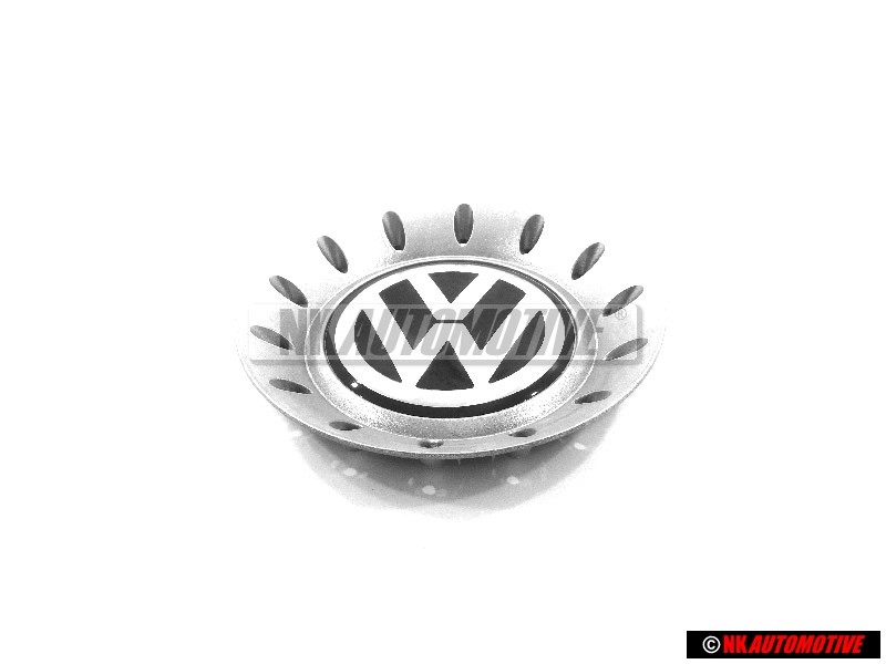 Original VW Hup Cap Brilliant Chrome/Dolomite Grey - 1C0601149B GRB