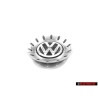 Original VW Hup Cap Brilliant Chrome/Dolomite Grey - 1C0601149B GRB