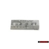 Original VW Data Plate For Tyre Pressure - 7D0010204E