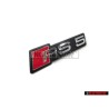 Original Audi RS5 Front Grill Badge Emblem Black Chrome Red - 8W6853736G 2ZZ
