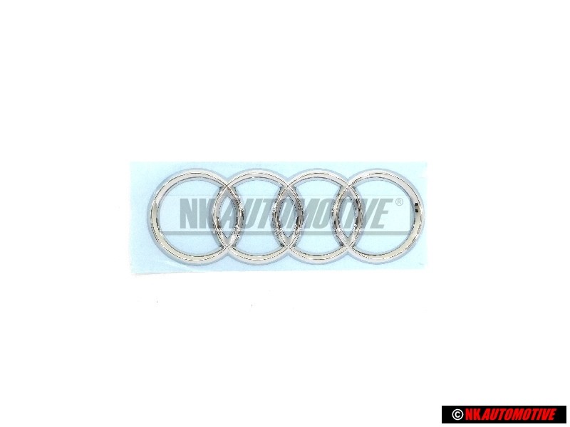Original Audi Rings Rear Boot Badge Emblem Chrome - 420853742 2ZZ