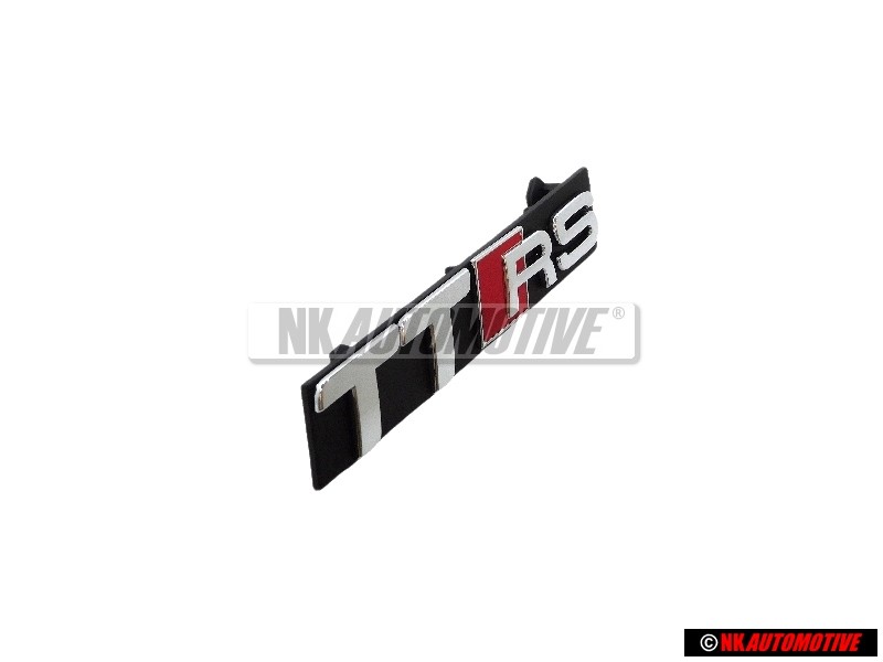 Original Audi TTRS Front Grill Badge Emblem Black Chrome Red - 8J0853736D 2ZZ