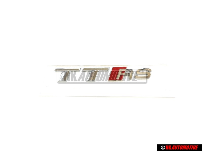 Original Audi TT RS Rear Boot Badge Emblem Chrome Red - 8S0853740 2ZZ