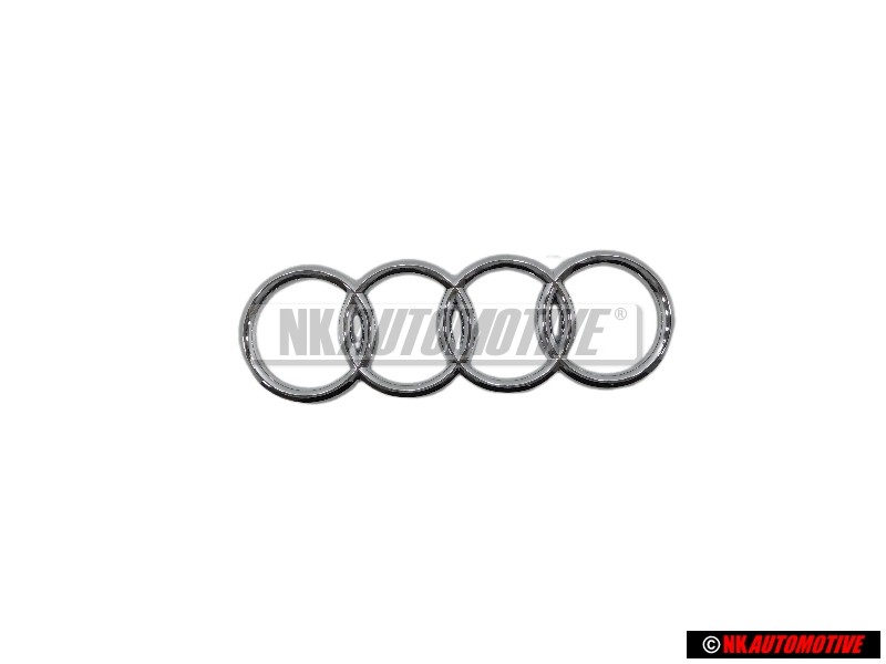 Original Audi Rings Rear Boot Badge Emblem Chrome - 8D9853742 2ZZ