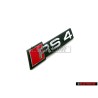Original Audi RS4 Front Grill Badge Emblem Black Chrome Red - 8W0853736C 2ZZ