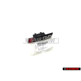 Original Audi RSQ8 Front Grill Badge Emblem Black Chrome Red - 4M8853736A 2ZZ