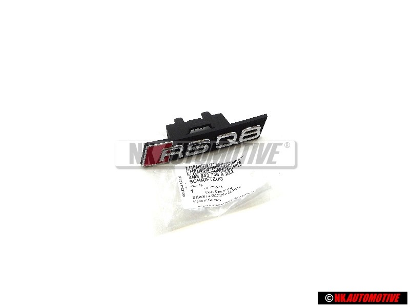 Original Audi RSQ8 Front Grill Badge Emblem Black Chrome Red - 4M8853736A 2ZZ