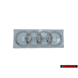 Original Audi Rings Rear Boot Badge Emblem Chrome - 8X0853742A 2ZZ