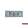 Original Audi Rings Rear Boot Badge Emblem Chrome - 8X0853742A 2ZZ