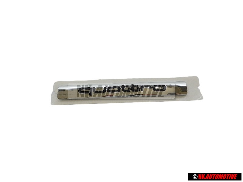 Original Audi QUATTRO Rear Boot Badge Emblem Chrome - 4E0853737 2ZZ