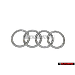Original Audi Rings Front Grill Badge Emblem Chrome - 4H0853605A
