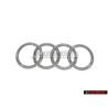 Original Audi Rings Front Grill Badge Emblem Chrome - 4H0853605A