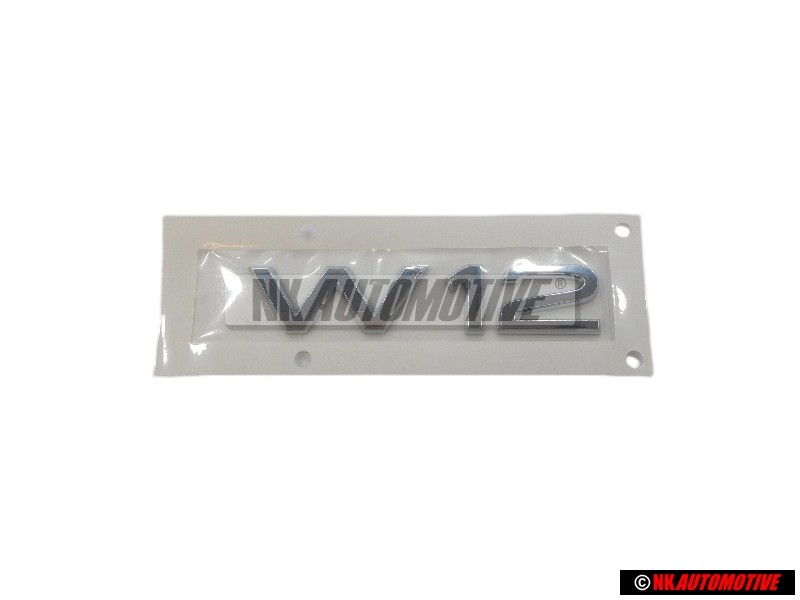 Original Audi W12 Rear Boot Badge Emblem Chrome - 4H0853743B 2ZZ