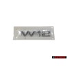Original Audi W12 Rear Boot Badge Emblem Chrome - 4H0853743B 2ZZ