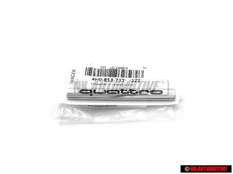 Original Audi QUATTRO Rear Boot Badge Emblem Chrome - 4H0853737 2ZZ