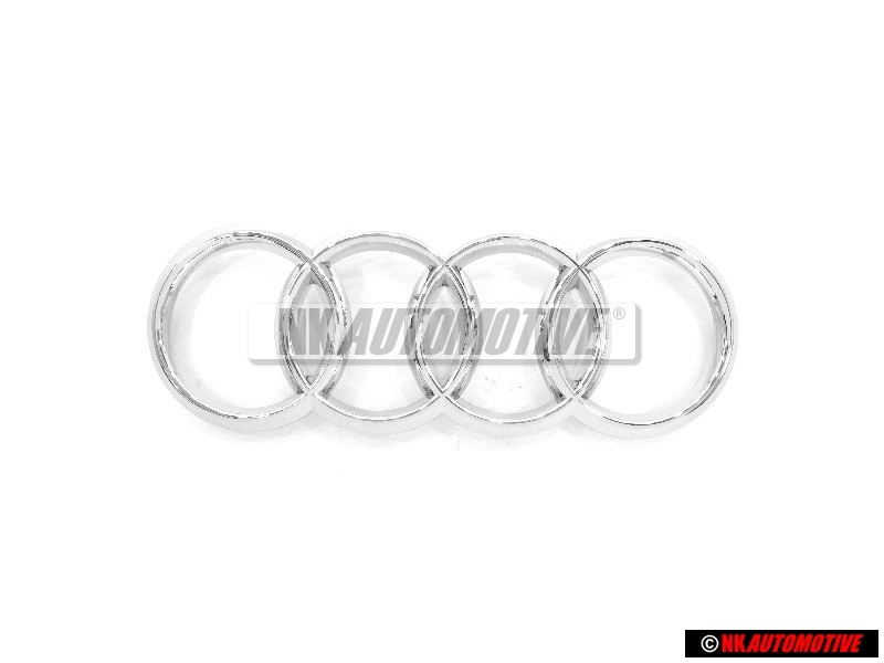 Original Audi Rings Front Grill Badge Emblem Chrome - 4N0853605 2ZZ
