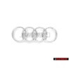 Original Audi Rings Front Grill Badge Emblem Chrome - 4N0853605 2ZZ