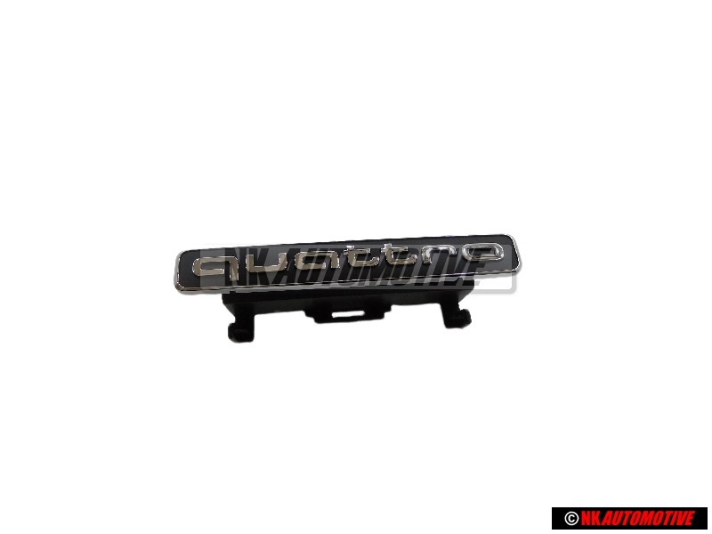 Original Audi QUATTRO Front Grill Badge Emblem Black Chrome - 4N0853736 2ZZ