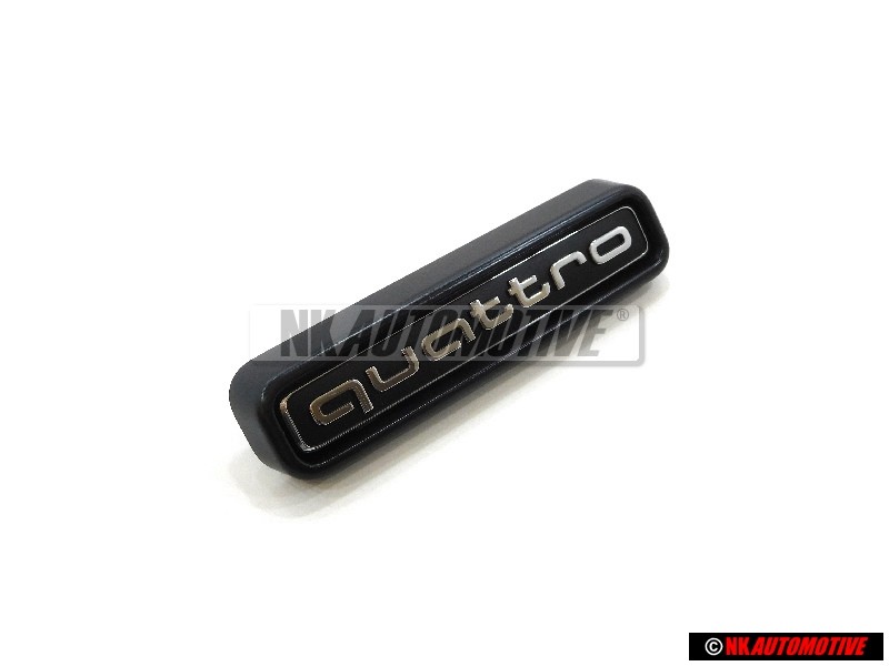 Original Audi QUATTRO Front Grill Badge Emblem Black Chrome - 4N0853736A 2ZZ