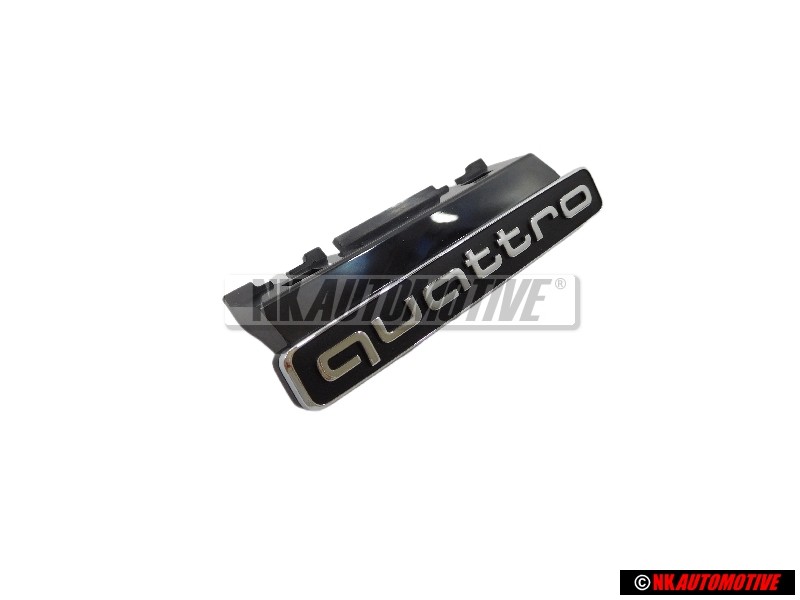 Original Audi QUATTRO Front Grill Badge Emblem Black Chrome - 8W0853736B 2ZZ