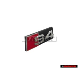 Original Audi S4 Front Grill Badge Emblem Black Chrome Red - 8W0853736A 2ZZ