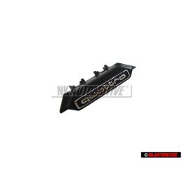 Original Audi QUATTRO Front Grill Badge Emblem Black Chrome - 8W0853736E 2ZZ