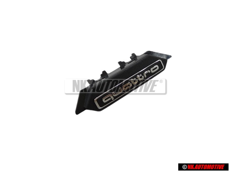 Original Audi QUATTRO Front Grill Badge Emblem Black Chrome - 8W0853736E 2ZZ