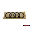 Original Audi Rings Rear Boot Badge Emblem Black - 4M8071802