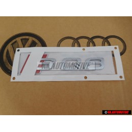 Original Audi SQ8 Rear Boot Badge Emblem Chrome Red - 4M8853735 2ZZ