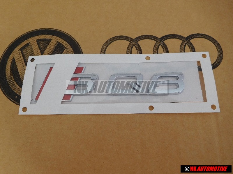 Original Audi SQ8 Rear Boot Badge Emblem Chrome Red - 4M8853735 2ZZ