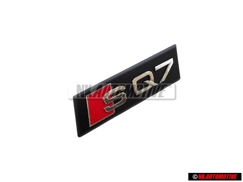 Original Audi SQ7 Front Grill Badge Emblem Black Chrome Red - 4M0853748B 2ZZ