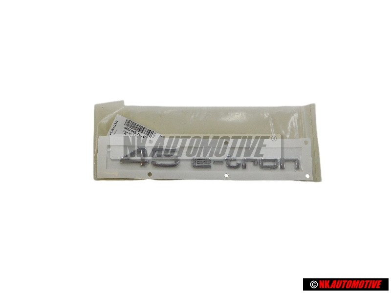 Original Audi 45 E-TRON Rear Boot Badge Emblem Chrome - 4M0853744B 2ZZ