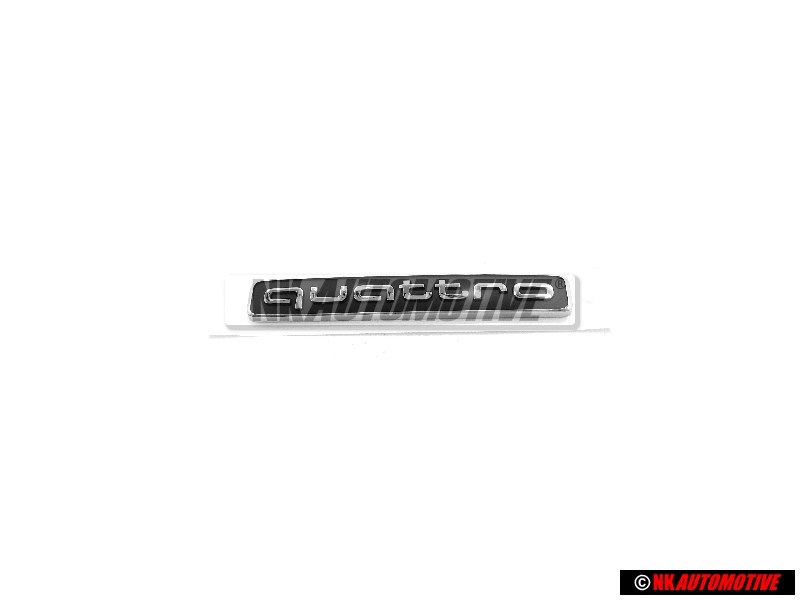 Original Audi QUATTRO Rear Boot Badge Emblem Black Chrome - 4M0853737 2ZZ