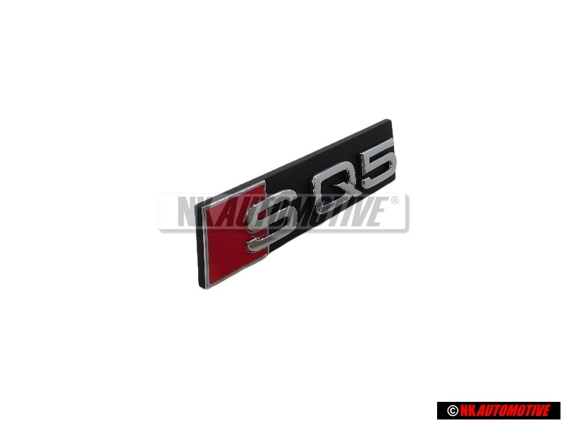 Original Audi SQ5 Front Grill Badge Emblem Black Chrome Red - 8R0853737B 2ZZ