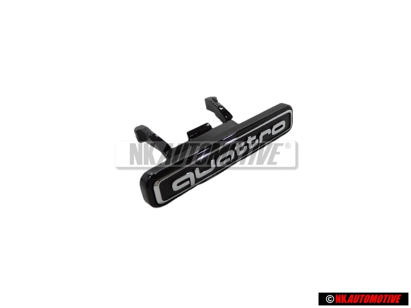 Original Audi QUATTRO Front Grill Badge Emblem Black Chrome - 8R0853736C 2ZZ
