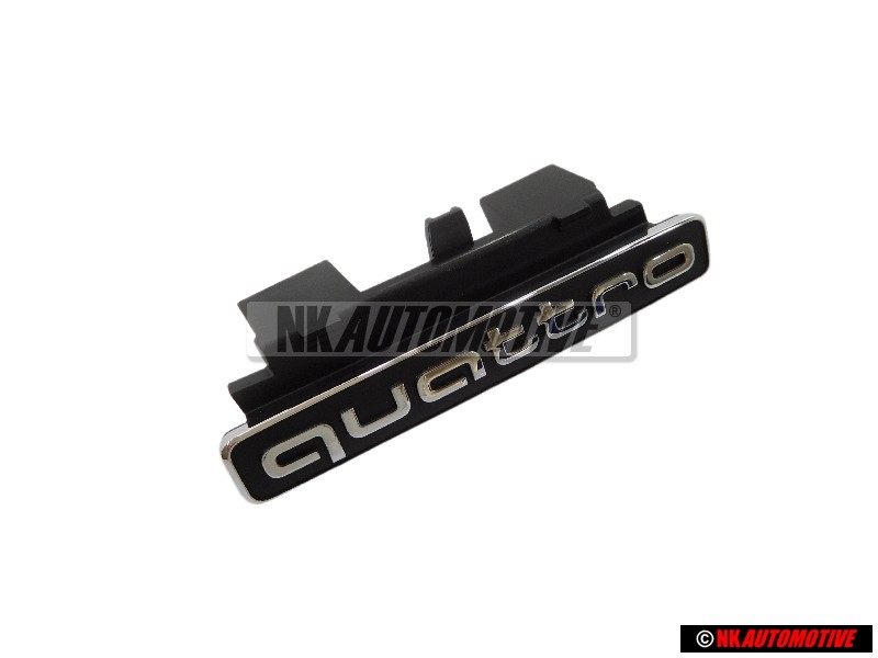 Original Audi QUATTRO Front Grill Badge Emblem Black Chrome - 8R0853736E 3FZ