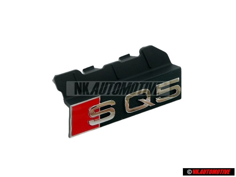 Original Audi SQ5 Front Grill Badge Emblem Black Chrome Red - 80A853736E 2ZZ