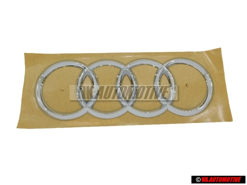 Original Audi Rings Rear Boot Badge Emblem Chrome - 4M8853742 2ZZ