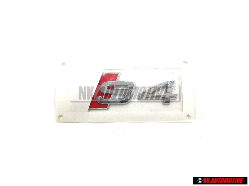 Original Audi S4 Rear Boot Badge Emblem Chrome Red - 8D0853737G 2ZZ