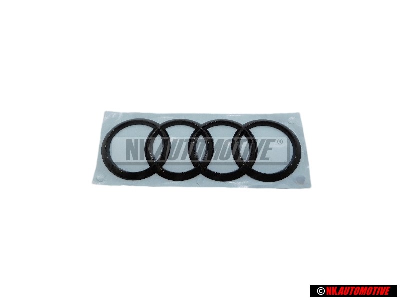 Original Audi Rings Rear Boot Badge Emblem Black - 8S0853742A T94