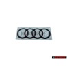 Original Audi Rings Rear Boot Badge Emblem Black - 8S0853742A T94