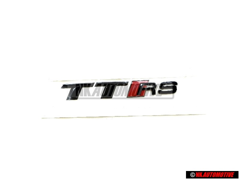 Original Audi TT RS Rear Boot Badge Emblem Black Chrome Red - 8S0853740A T94