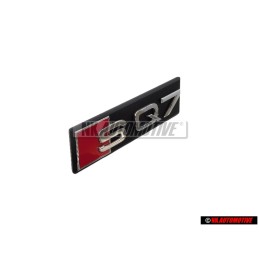 Original Audi SQ7 Front Grill Badge Emblem Black Chrome Red - 4M0853748