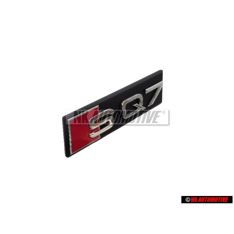 Original Audi SQ7 Front Grill Badge Emblem Black Chrome Red - 4M0853748